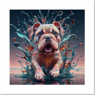 Colored Dog Artwork: Vibrant Expression in Visual Art Posters and Art